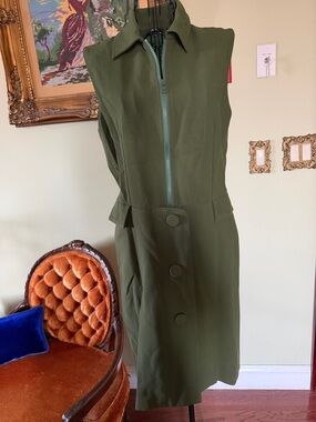 Raoul Deep Olive Shift Dress